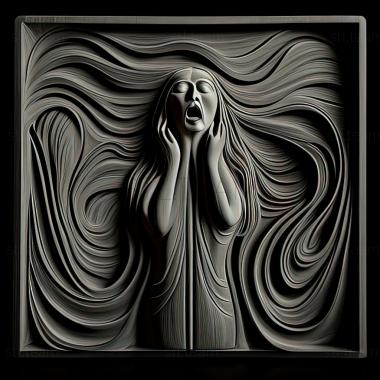 3D model Edvard Munch (STL)